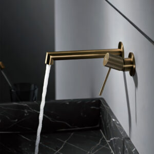 Μπαταρία Νιπτήρα Εντοιχισμού Line Χρυσή